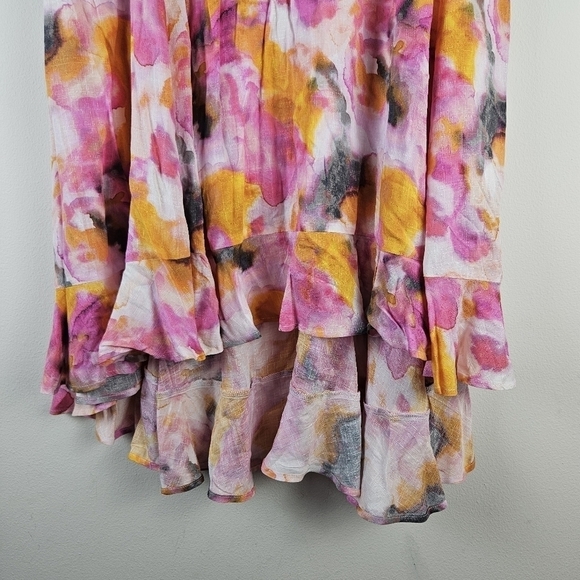 Torrid Multi Watercolor Tie-Dye Off Shoulder Skirt Set Size 1/1X Summer Party - Picture 10 of 12